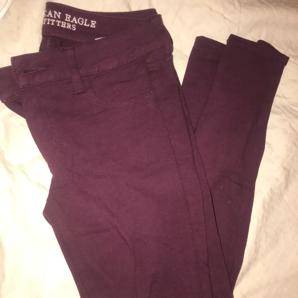 American Eagle purple jeggings